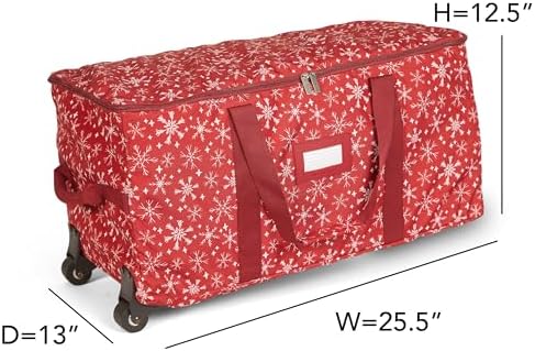 Covermates Rolling Adjustable Ornament Storage Bag, 25.5"W x 13"D x 12.5"H - Image 3