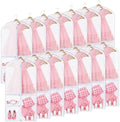 Geelin 14 Pcs Garment Bags for Dance PVC Clear, White by Geelin
