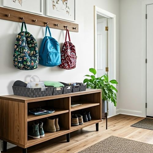 Sorbus Baskets for Organizing, Woven Storage Set (9 Piece Set, Gray) - Image 6