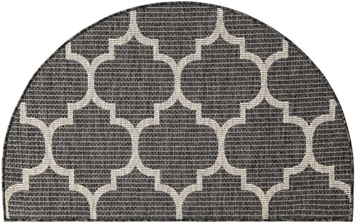 Unique Loom Outdoor Trellis Collection Area Rug (2' 7" x 4' 1" Hearth Black/Ivory) - Image 3