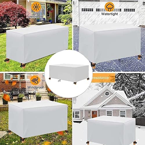 Patio Furniture Covers 68" L x 44" W x 34" H Waterproof Outdoor 600D Patio Table Covers Rectangle Couch Cover Weatherproof Furniture Covering for Deck Lawn and Backyard 170x110x85cm - Image 5