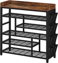 EnHomee 6‑Tier Shoe Rack for Entryway, Holds 24 Pairs, Tall Boot Section by EnHomee