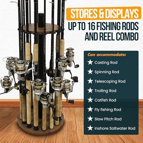 Rush Creek Creations 16 Rod Fishing Pole Holder Fishing Rod Holder - Image 4
