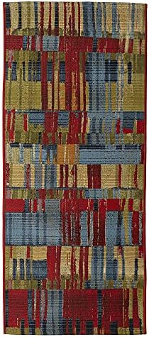 Liora Manne Marina Indoor/Outdoor Power Loomed Synthetic Blend Low Profile Area Rug - Transitional Contemporary (Paintbox Multi) (1'11" x 4'11") - Image 4
