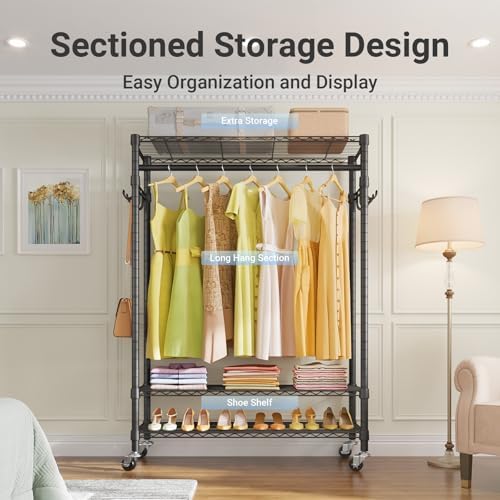VIPEK R3 Plus Rolling Clothes Rack Heavy Duty Closet for Hanging Clothes - Image 2