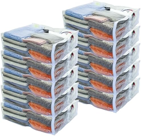 10-Pack Clear Vinyl Zippered Storage Bags 24 x 27 x 7 Inch for Comforters and Bedding Sets by Vinylpac