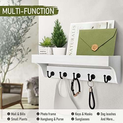 Rebee Vision Decorative Key Holder Wall Mount with 2 Drawer Organizer and Floating Shelf Combo - Effortless Home Organization Key Holder for Wall - Ideal for Room Decor (Modern White) - Image 5