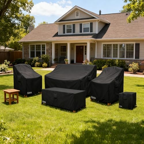 Outdoor Couch Cover,100% Waterproof 2-Seater Outdoor Loveseat/Bench Cover,Patio Furniture Covers,78" Wx 38" Dx 35" H Black - Image 7