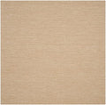 SAFAVIEH Washable Rug Outdoor Courtyard Collection - 4' Square, Natural & Cream, Non-Shedding & Easy Cleaning, Ideal for Patio, Backyard, Mudroom (CY8521-03012) by Unknown