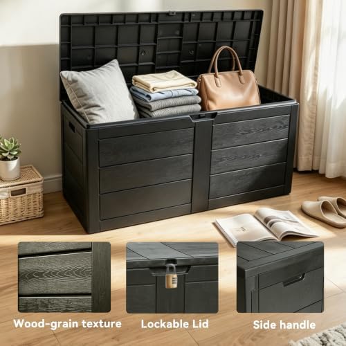 70 Gallon Deck Box, Outdoor Storage Box Waterproof, Patio Storage - Image 5