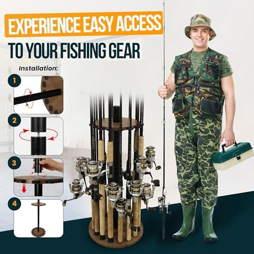 Rush Creek Creations 16 Rod Fishing Pole Holder Fishing Rod Holder - Image 6