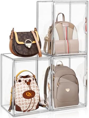 3 Packs Clear Handbag Storage Organizer for Closet by FODIENS