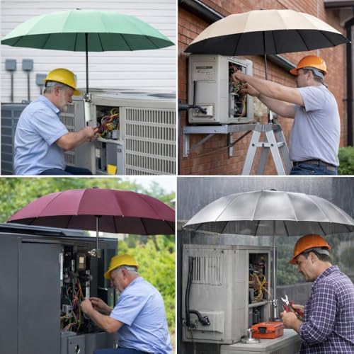Hvac Umbrella with Magnetic Base & Clamp, Outdoor Work Umbrella - Image 7