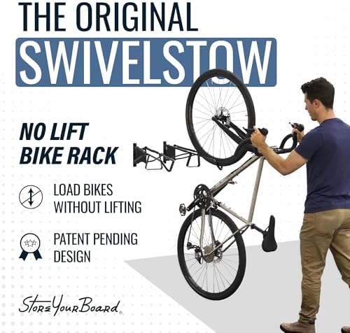 StoreYourBoard Swivel Bike Wall Mount, No Lift Vertical Rack, 4 Pack - Image 3