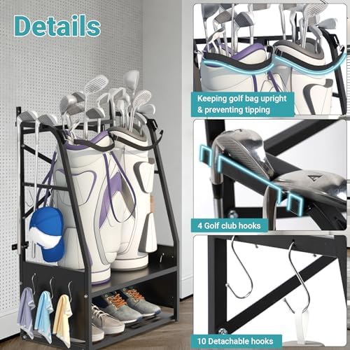 Golf Bag Organizer - Wall Mount & Freestanding - Image 4