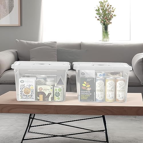 18 Quart Plastic Storage Bins with Lid, Clear Plastic Storage Tote, 4-Pack - Image 7