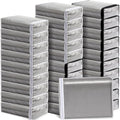 Riakrum 30 Pack Clear Zippered Storage Bags, 15x11x4 inches, Vinyl Plastic Sweater Sheet Organizers Storage Bags, PVC, for Clothes, Sheet, Blankets, Fabrics Organizers (Black & White) by Riakrum