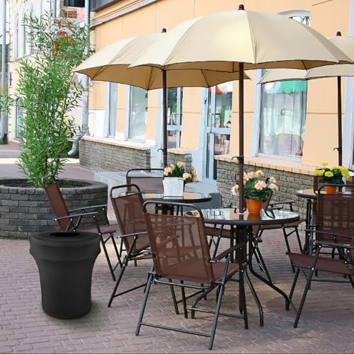 BSTKEY 32 Gallon Stretch Spandex Trash Can Cover, 6 Pack Outdoor Fitted Waste Container Cover Round Garbage Can Covers for Wedding Party Fundraiser Decor, Without Trash Can (Black) - Image 7
