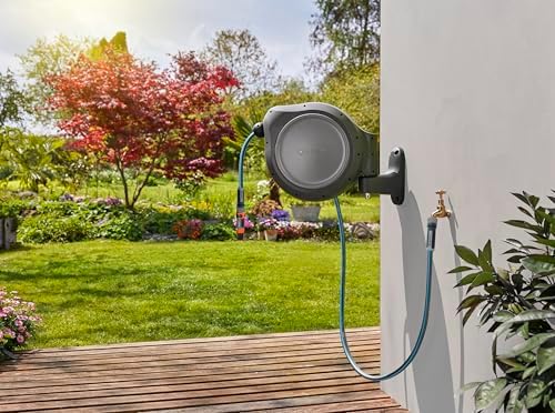 GARDENA Retractable Garden Hose Reel, 50 ft, 180 Degree Wall Mount - 20500 - Image 4