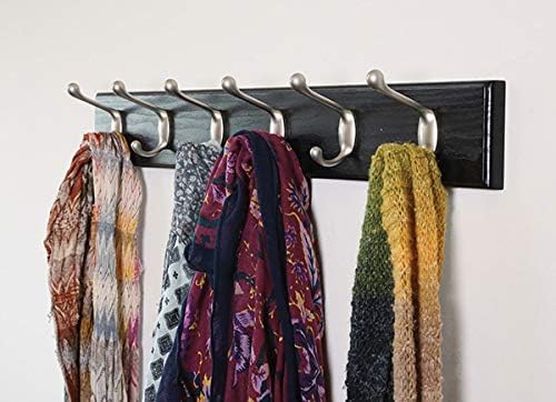 HIGH & MIGHTY 515757 Coat Rack 6 Hook Rail, Easy Tool-Free Dry Wall Installation, Holds up to 50lbs, 27", Black & Silver - Image 6
