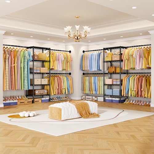 Ulif M2 Wall Mounted Closet System, Black Clothes Rack Mount onto the Wall - Image 5