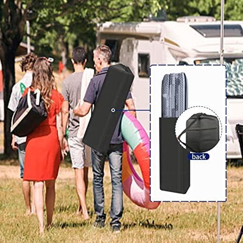 EEZ RV Products 6'x9' GW Heavy Duty Reversible/Durable Outdoor Patio/RV Mats (9ft x 6ft Grey) Come with Large Storage Bag & 6 Sets of Stakes and Washer - Image 5