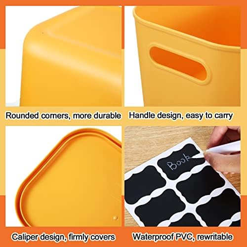 Tanlade 8 Pcs Colorful Plastic Storage Bins for Shelf, 10 x 7 x 6 In - Image 3