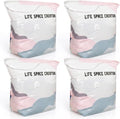 No Pump Vacuum Storage Bags, No Pump Large Vacuum Storage Compression Bags, Thick Airtight Reusable Organizer for Clothes Comforters Travel Moving Closet Storage，4：19.6 * 27.5in by Mrkyy