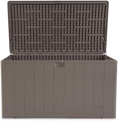 Plastic Development Group Outdoor Deck Box, Soft Close, Driftwood, 130 Gal - Image 7