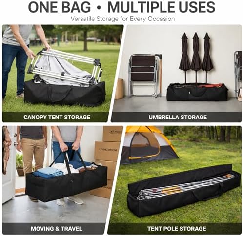 1 Pcs 70 x 18 x 12, 250 L Versatile Large Duffle Bag, Black - Image 5