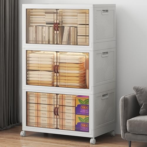 UAMFURI Stackable Storage Bins with Lids, 360QT Lockable Storage Cabinet by UAMFURIDirect