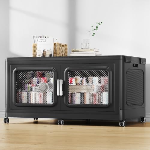 BROVIEW 55Gal Extra Large Storage Bins with Lid and Wheels, Black, 1 Pack by BROVIEW-EnjoytheArtofLife