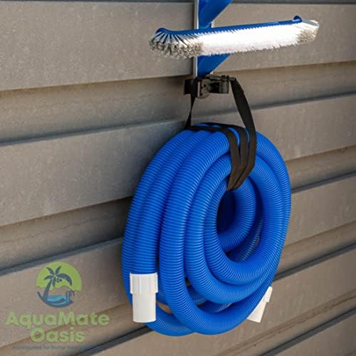 Swimming Pool Accessories Holder, Fence Hooks for Pool Equipment Organizer, Pool tool storage rack for Pool Skimmer Pole Hanger Pool Maintenance Vacuum hose Storage Pool Hooks for Poles - Image 5