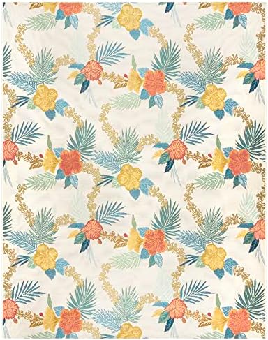 Gertmenian Reyn Spooner Kona Coast Fresco Hawaiian Tropical Rugs - 9x13 Ft Extra Large, Washable, Stain & UV Resistant Indoor Outdoor Area Rug - Green Ivory Orange Yellow, Laka, 46772 by Gertmenian
