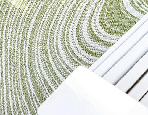 Unique Loom Outdoor Modern Collection Area Rug - Pool (4' 1" Round, Green/ Ivory) - Image 6