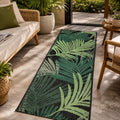 Paco Home Indoor & Outdoor Rug Flat-Weave Jungle Floral Palm Trees Design Black Green, Size: 2'8" x 8'2" by PacoHome