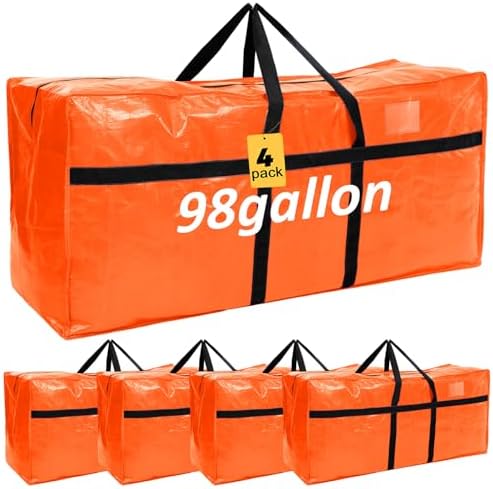Windyun 4 Pack 98 Gallon Extra Large Moving Bags XXL Heavy Duty Storage Bag by Windyun