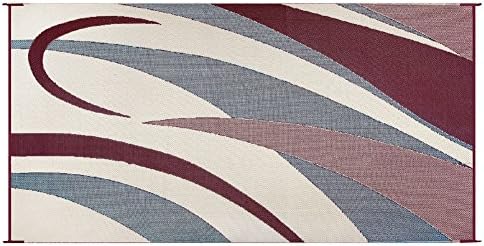 Stylish Camping GB5 Burgundy/Black/White 8' x 16' Graphic Mat - Image 4