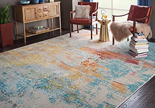 Nourison Home Celestial Sealife 7' x 10' Area Rug - Easy Clean, Non Shedding, Bed Room, Living Room, Dining Room, Kitchen (7' x 10') - Image 5
