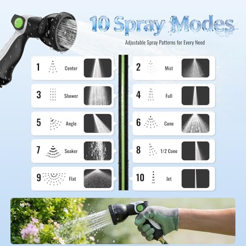 100 FT x 1/2 Inch Retractable Garden Hose Reel for Garden Watering - Image 6