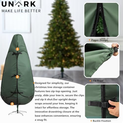 Upright Christmas Tree Storage Bag - 9 ft Green, Fits 8-10 ft Trees - Image 6