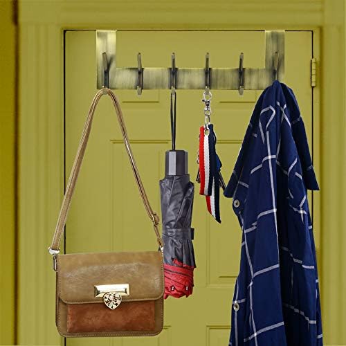 WEBI Over The Door Hooks for Clothes:Door Hanger,Over The Door Towel Rack,Door Coat Hanger Door Coat Rack for Hanging Towels,Hats,Behind Back of Bathroom,Bronze,2 Packs - Image 4