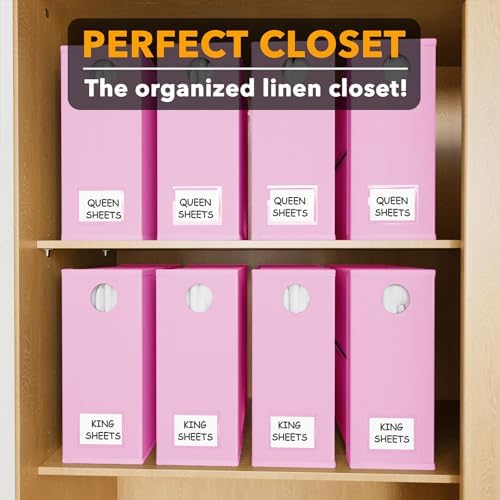 SpaceAid 8 Pack Bed Sheet Organizers and Storage, Foldable Organizer for Linen Closet, Set Folder Keeper with Window XL (Queen & King Size) Bedding Container (Pink, 8 Pack) - Image 5