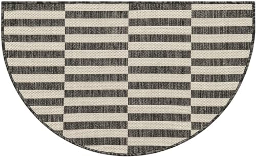 Unique Loom Outdoor Striped Collection Area Rug - Striped (2' 2" x 3' 7" Hearth Charcoal/Ivory) (Pack of 2) - Image 4