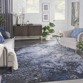 Nourison Home Passion Light Blue Black 9' x 12' Area Rug - Easy Clean, Non Shedding, Bed Room, Living Room, Dining Room, Kitchen (9' x 12') by NourisonHome