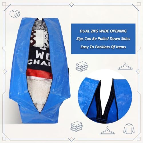 Windyun 4 Pcs 195 Gallon Extra Large Moving Bags XXL Heavy Duty Storage Bag - Image 3
