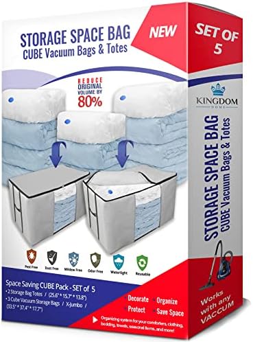 Vacuum Storage Bags, Cube Space Saver Bags, Bedding Space Saving Organizer - Image 2