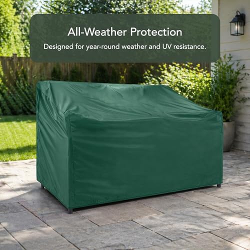 Covermates Classic Outdoor Glider Cover, Vinyl, 62Wx32Dx34H, Green - Image 3