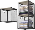 AceOrbit 3 Pcs Stackable Closet Storage Bins 12"x12"x12" Lights by Unknown