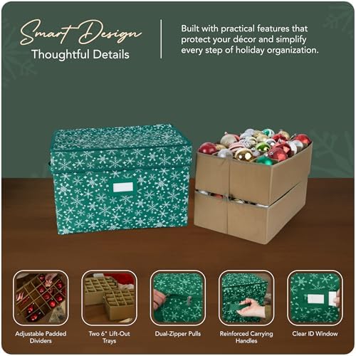 Covermates Adjustable Ornament Storage Box, 19.25" W x 13" D x 12.5" H - Image 4